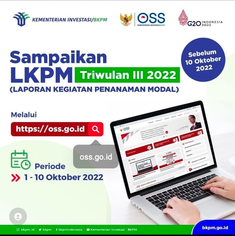 You are currently viewing LAPORAN KEGIATAN PENANAMAN MODAL (LKPM) TRIWULAN III 2022
